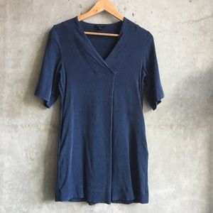 COS | navy blue tunic dress
